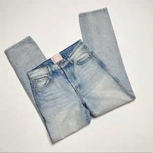 Revice High Rise Light wash Straight Leg Jeans